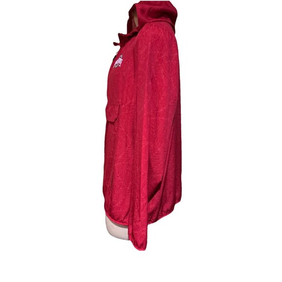 NEW Ohio State Buckeyes Colosseum Red 1/2 Zip Hooded Anorak Jacket Palms Men's L - Picture 8 of 12